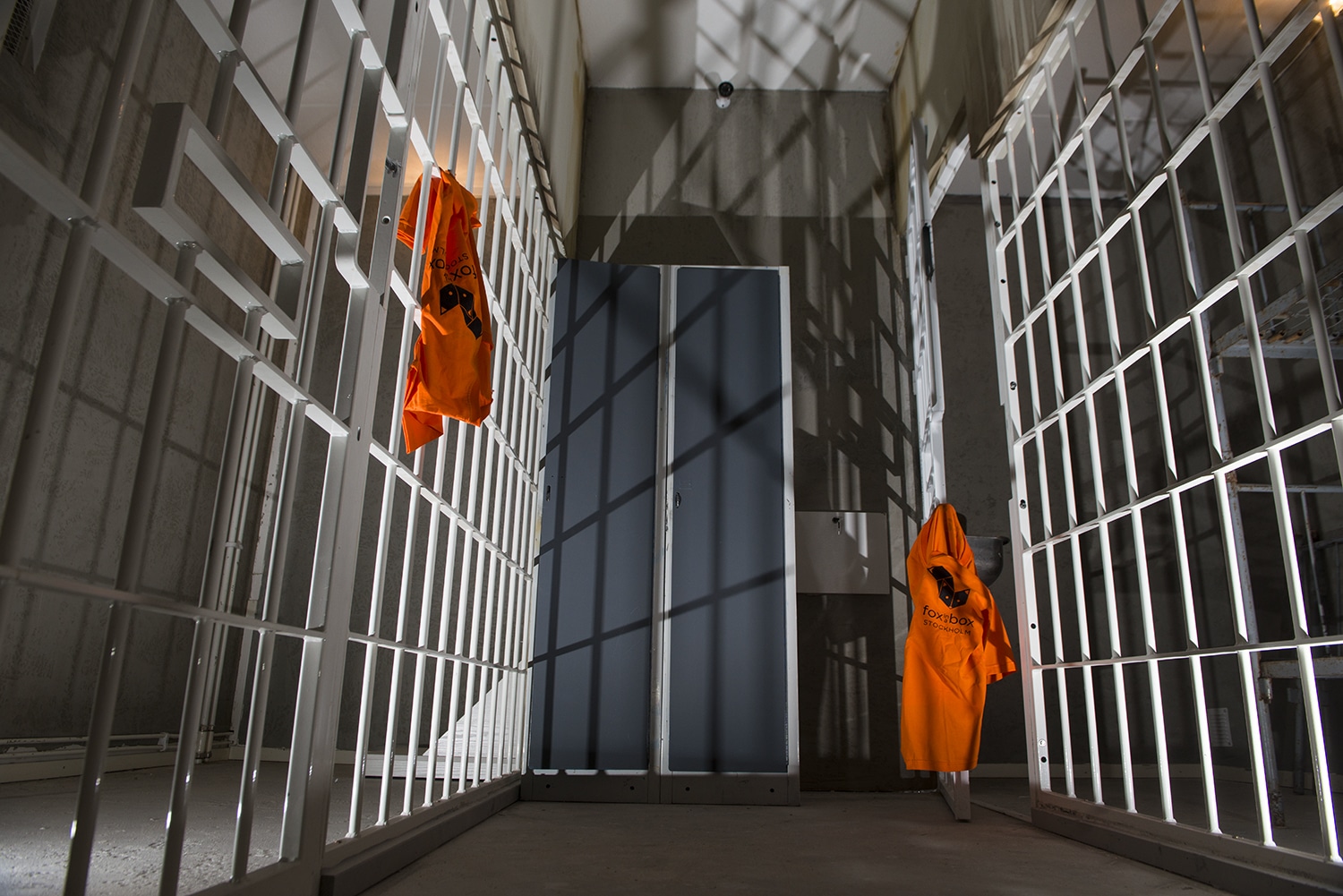 Gefängnis Gitter im Escape Room
