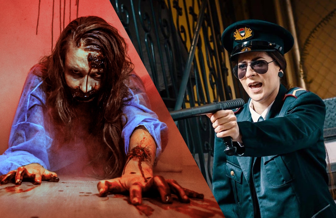 Zombie und Polizistin Schauspieler von Locks & Clocks